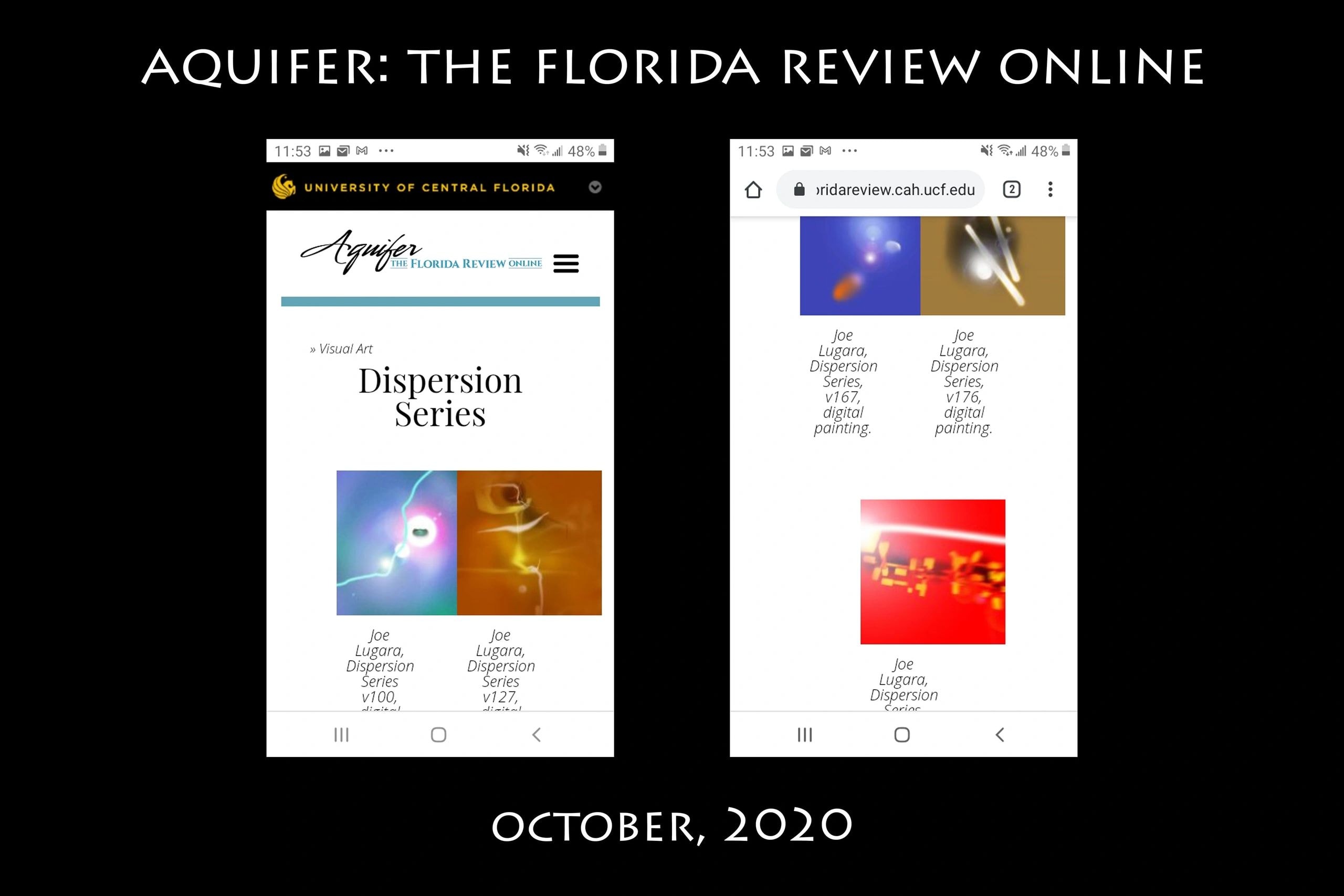 Aquifer: The Florida Review Online — Portfolio page featuring Joe Lugara