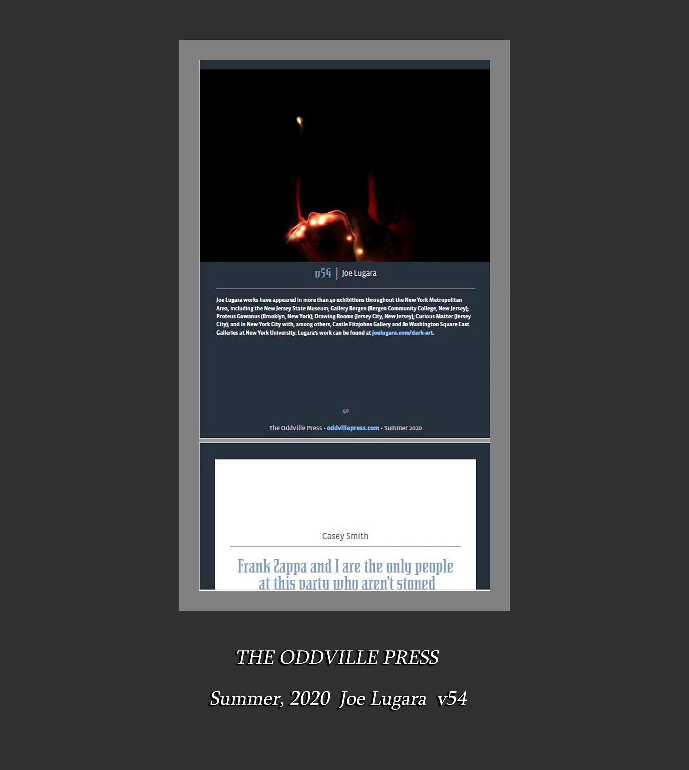 The Oddville Press — Summer 2020 featuring Joe Lugara